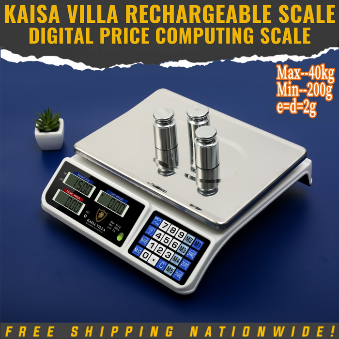 Kaisa Villa Direct Supplier Rechargeable Digital Price Scale Computing Scale Weighing Scale