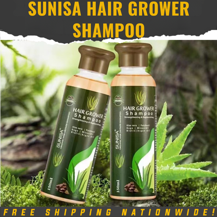 SUNISA Hair Grower Shampoo with Aloe Vera Argan Oil Keratin Hair Straight