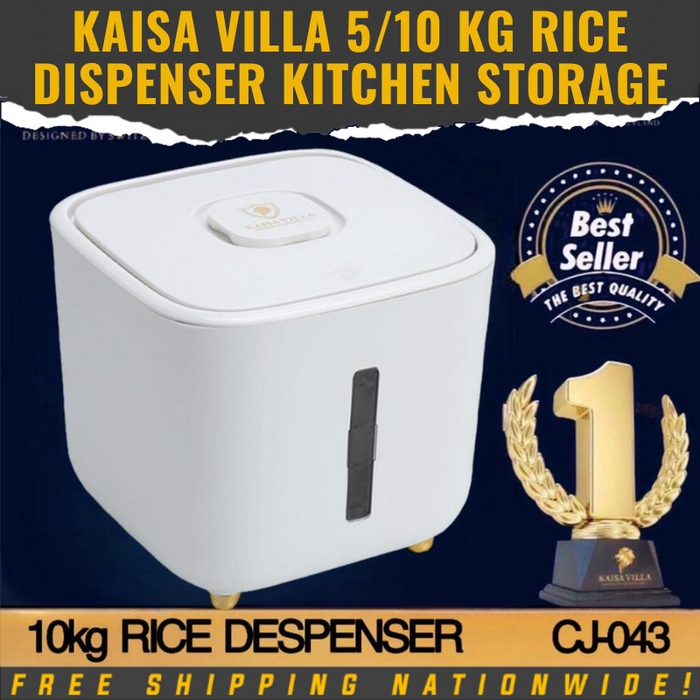 KaisaVilla Direct Supplier 5/10kg Rice Dispenser Moisture-proof mothproof Dustproof Rice Storage Box Kitchen Storage