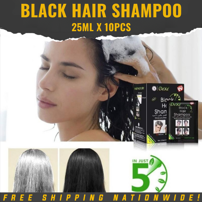 Black Hair Shampoo 25ML 10PCS