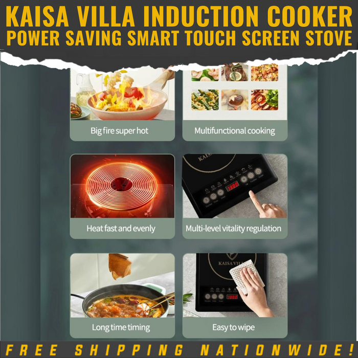Kaisa Villa Direct Supplier Induction Cooker Power Saving Smart Touch Screen Stove