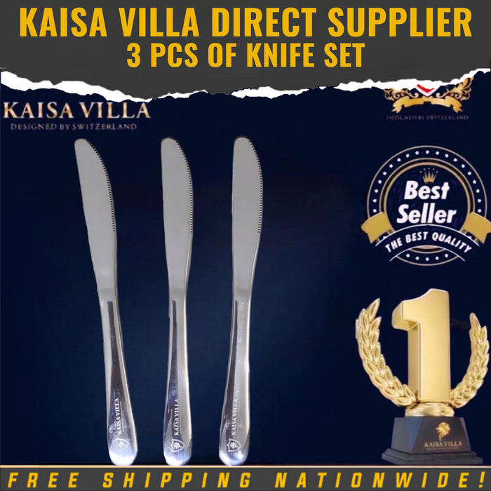 Kaisa Villa Direct Supplier 3 Pcs Cutlery Set