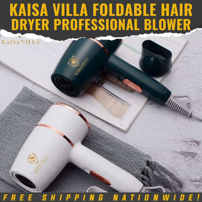 Kaisa Villa Direct Supplier Foldable Hair Dryer Professional Blower Portable Electric