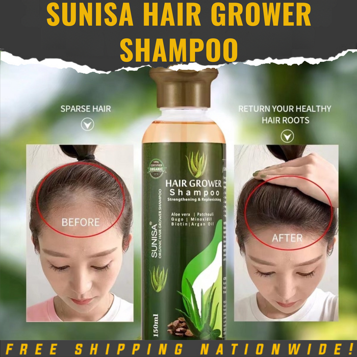 SUNISA Hair Grower Shampoo with Aloe Vera Argan Oil Keratin Hair Straight
