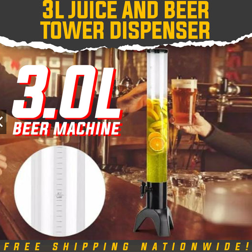 Affordable 3L Juice and Beer Tower Dispenser at Kaisavilla