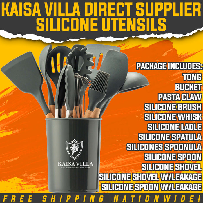Affordable 12pcs Silicone Kitchen Utensils at Kaisa Villa