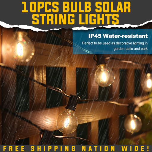 Affordable 10pcs Bulb +1 Solar String Lights