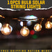 High-quality 10pcs Bulb +1 Solar String Lights