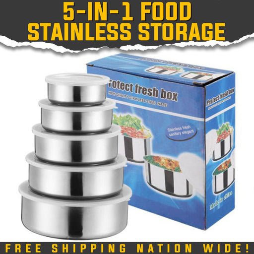 High-Quality 5 in 1 Stainless Steel Food Storage