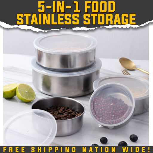 Best Quality 5 in 1 Stainless Steel Food Storage
