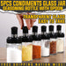 5Pcs. Condiments Glass Jar Seasoning Bottles at Kaisavilla