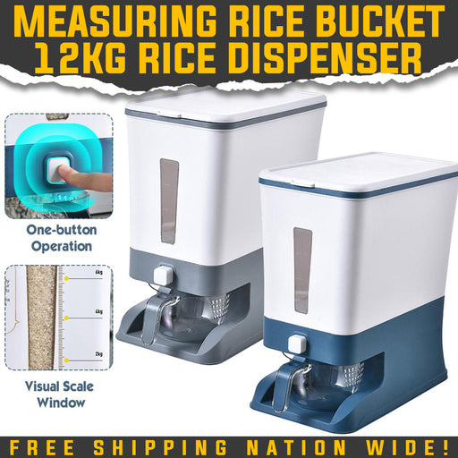 High-Quality 12kg Measuring Rice Bucket/Rice Dispenser